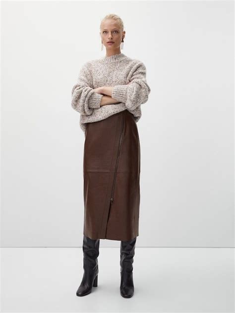 Юбка кожаная Massimo Dutti | Одежда, Модные стили, Кожаная юбка