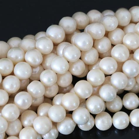 Aliexpress Buy Mm Natural White Freshwater Cultured Pearl