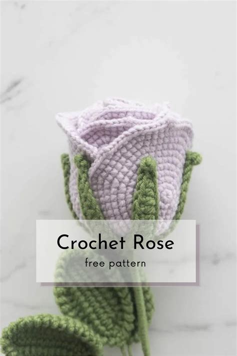 Crochet 3D Rose Free Pattern Hookok