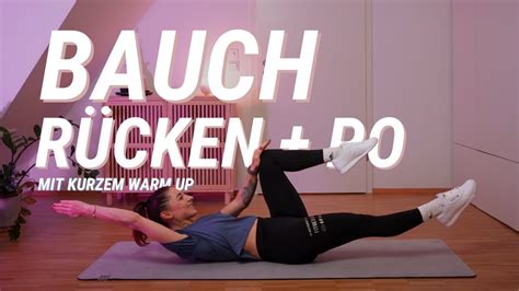 Bauch Rücken Po Training Bauch Workout auf Musik 20 Min kein