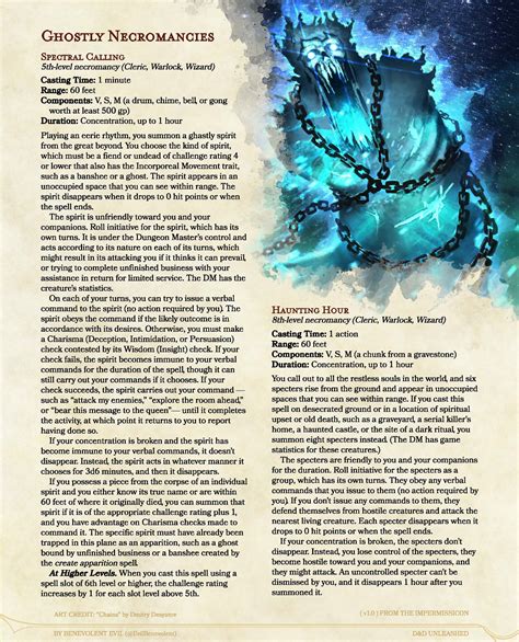 New Spells: Ghostly Necromancies — DND Unleashed: A Homebrew Expansion ...