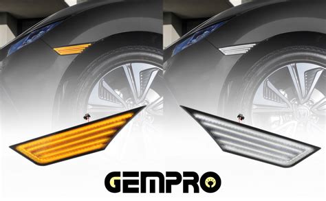 Gempro Pcs Switchback White Dynamic Amber Led Front Fender Side