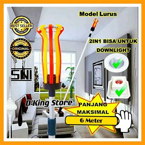 Jual Tongkat Lampu 6 METER Stick Lampu Pasang Ganti Stik Lampu Model