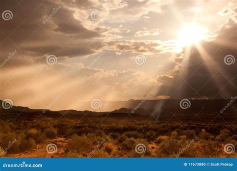 Sunset Over the Arizona Desert Stock Photo - Image of cloud, colorful ...