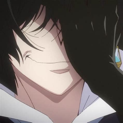 An Anime Character With Black Hair And White Shirt Holding His Head In