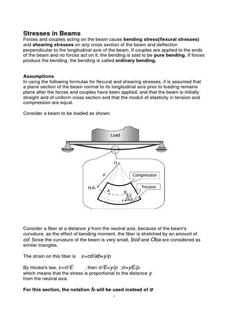Stresses in Beams | PDF | Bending | Beam (Structure) 