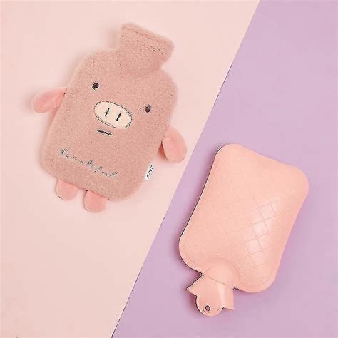 Hot Water Bag Warm Water Bag Hot Water Bottles Cosy Fluffy Soft Plush Cute Pattern Ml