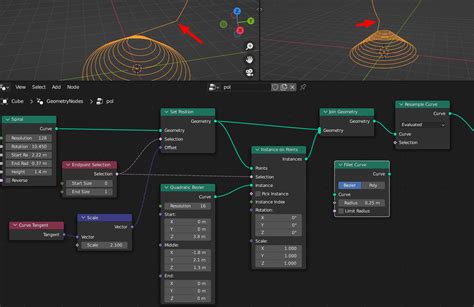 Joining Two Separate Curves Smoothly Using Geometry Nodes Blender