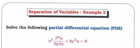 Solved Separation Of Variables Example 2Solve The Chegg