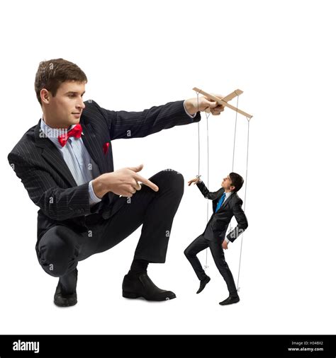 puppeteer and puppet business Stock Photo - Alamy