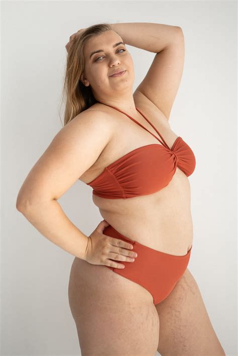 G Ra Od Bikini Na Ma Y Biust Opaska Bandeau Ceglany Terracotta Modne Lato Bodya Eu