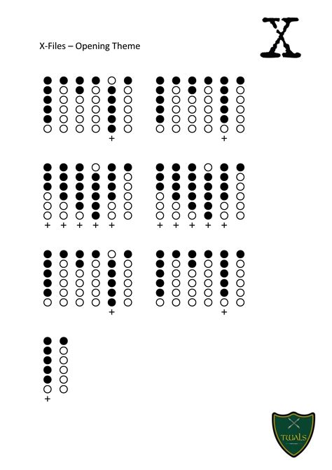 X-Files Opening Theme Tabs for Tin Whistle