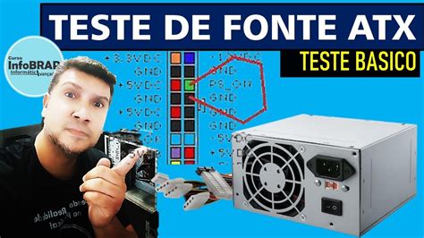 Aprenda Como ligar a fonte ATX para teste básico o Clips InfoDica