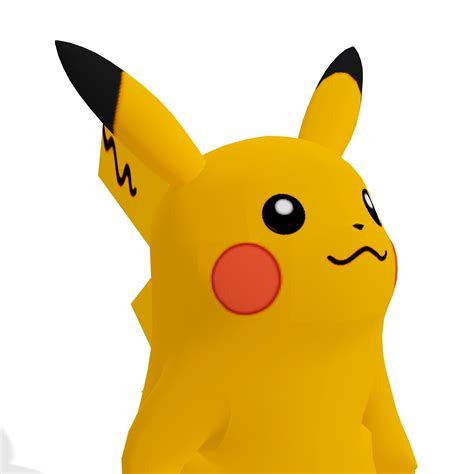 Fichier Obj Gratuit Pikachu Pok Mon Pikachu D Model Rigged Pikachu