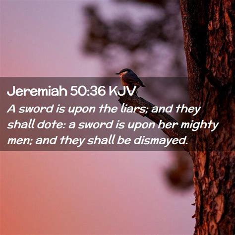 Jeremiah 50 36 KJV Bible Verse Images