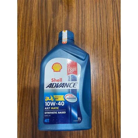 Oli Mesin Shell Advance AX7 Scooter Matic 10W 40 Isi 1 Liter Cocok