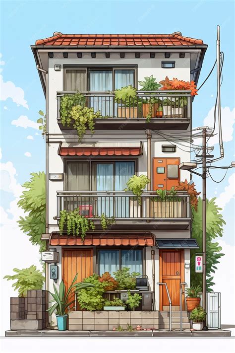 Free AI Image | Anime style house architecture