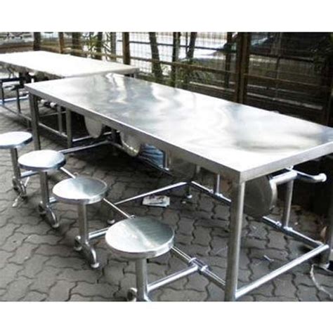 Silver Stainless Steel Canteen Dining Tables At Best Price In Pune ID