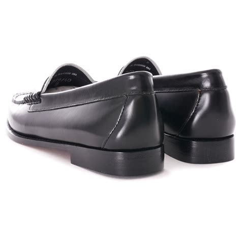 Bass Weejuns Womens Penny Loafer Black Leather Us Stockists