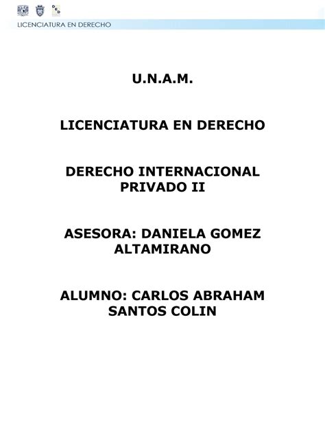 Santosc A U Dipr Ii Trabajo U N A Licenciatura En Derecho Derecho