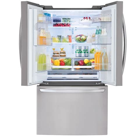 Lg Counter Depth 221 Cu Ft Smart French Door Refrigerator With Dual