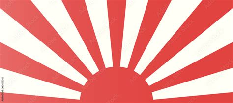 Japanese rising sun flag background. Vector. Stock Vector | Adobe Stock