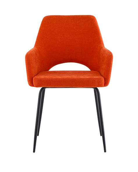 Orange Fabric Arm Dining Chair, Dining room furniture, CE furniture