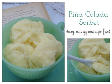 Piña Colada Sorbet Paleo GAPS Recipe Coconut butter recipes