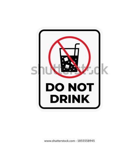 No Drink Sign Prohibited Sign Beverage Stock Vector Royalty Free 1855558945 Shutterstock