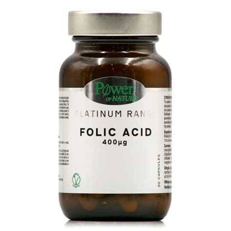 Power Of Nature Platinum Range Folic Acid 30 κάψουλες Skroutz gr