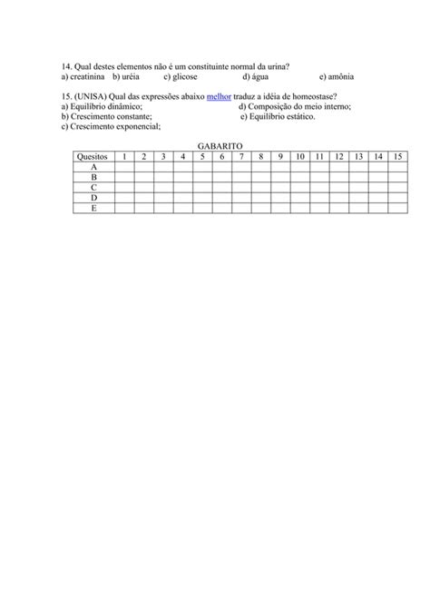 Plano De Aula Sistema Excretor E Respirat Rio Imunit Rio Pdf