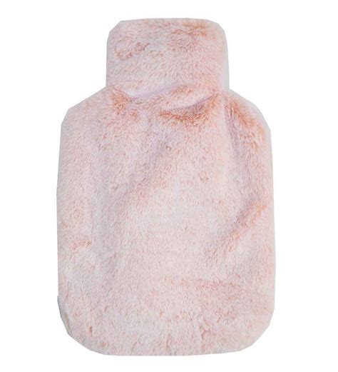 Pink Faux Fur Hot Water Bottle Vagabond