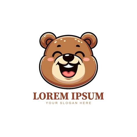 El Logotipo Del Oso Lindo Vector Premium