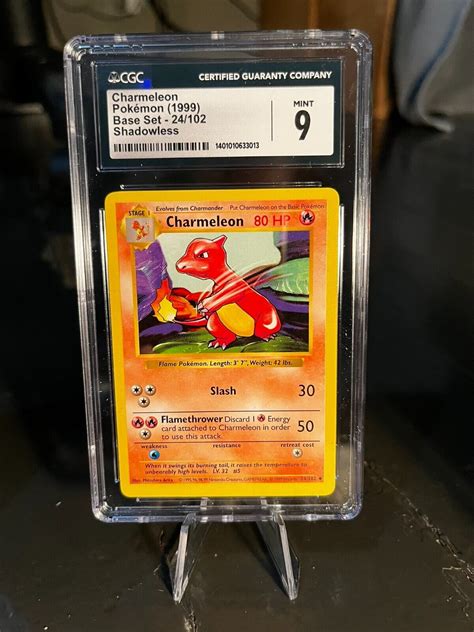 Pokemon 3 Card Lot 1999 Charmander Chameleon Fire Energy Base