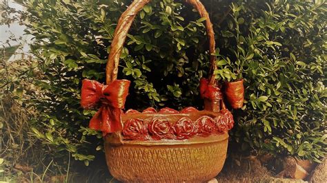 Корзина из Цемента своими руками. - YouTube