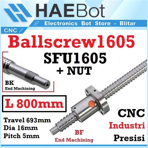 Jual Haebot Ballscrew Ball Screw Sfu Sfu Mm Cm End