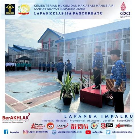 Pegawai Lapas Kelas Iia Pancur Batu Laksanakan Upacara Hari Kebangkitan