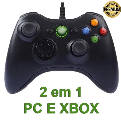 Controle Xbox 360 Com Fio Usb 2 Em 1 Funciona No Computador E Xbox Joystick Pc Shopee Brasil