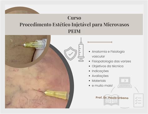 Curso teórico de PEIM Procedimento Estético Injetáveis para Microvasos