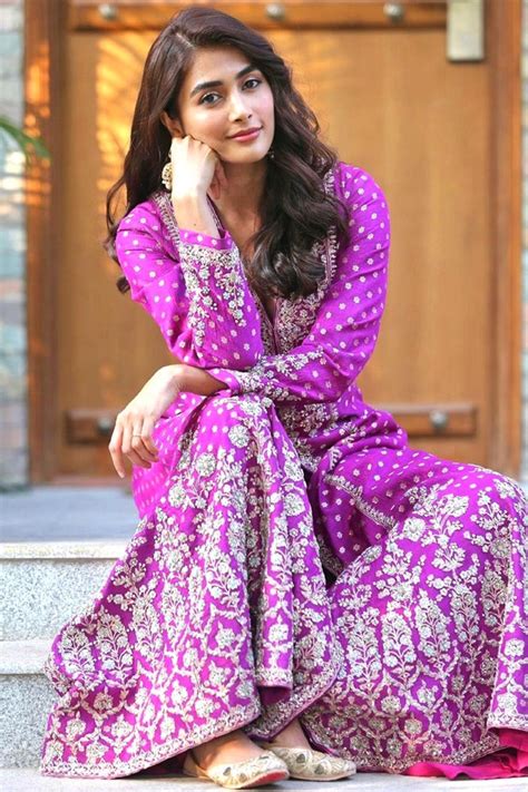 Pooja Hegde Glows In Anita Dongre Embroidered Traditional Dress