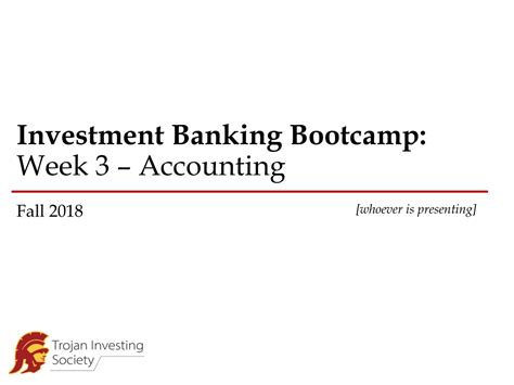 Ppt Investment Banking Bootcamp Week Accounting Powerpoint