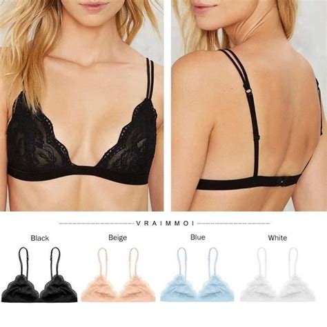 Soutien Gorge Triangle Sexy En Dentelle Pour Femme Lingerie Sans Fil Sous V Tements Transparents