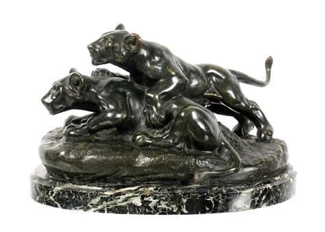 Clovis Edmond Masson Figural Group Of Two Tigers MutualArt