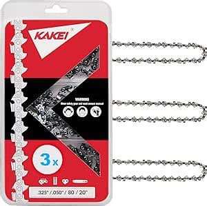 Amazon KAKEI 20 Inch Chainsaw Chain 325 Pitch 050 Gauge 80