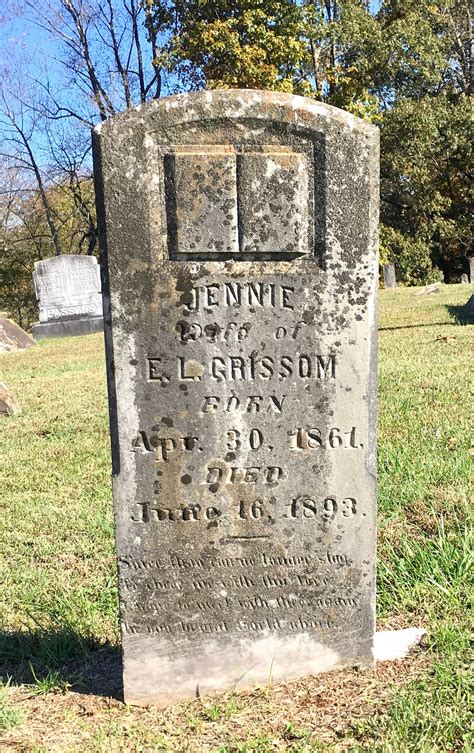 Jane Jennie Shockley Grissom Memorial Find A Grave