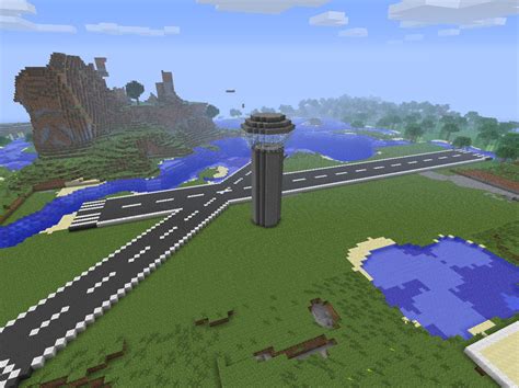 Airport Runway Control Tower Minecraft Project