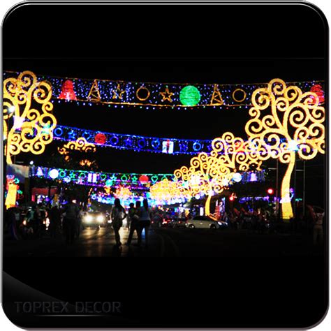 2D Motif Outdoor Decoration Wire Frame Christmas Light Motif Street