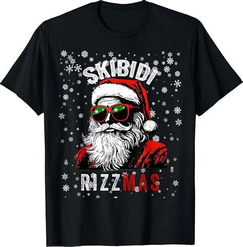 Skibidi Rizzmas Funny Santa Xmas T Shirt Walmart