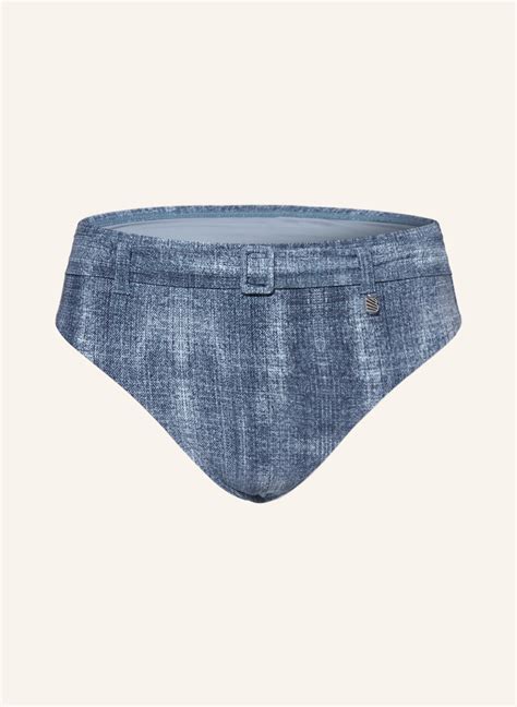 BEACHLIFE High Waist Bikini Hose DENIM In Blau