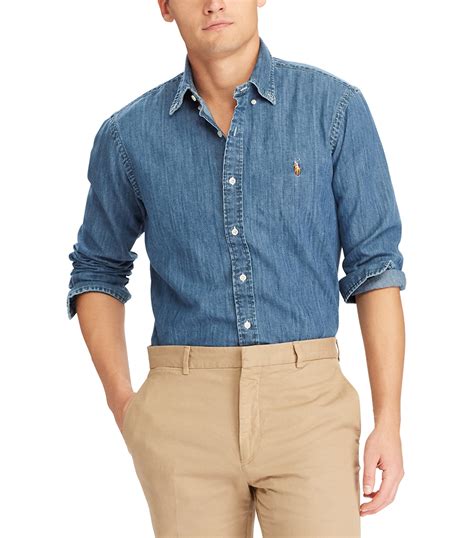 Polo Ralph Lauren Camisa Jaspeada Manga Larga Hombre El Palacio De Hierro